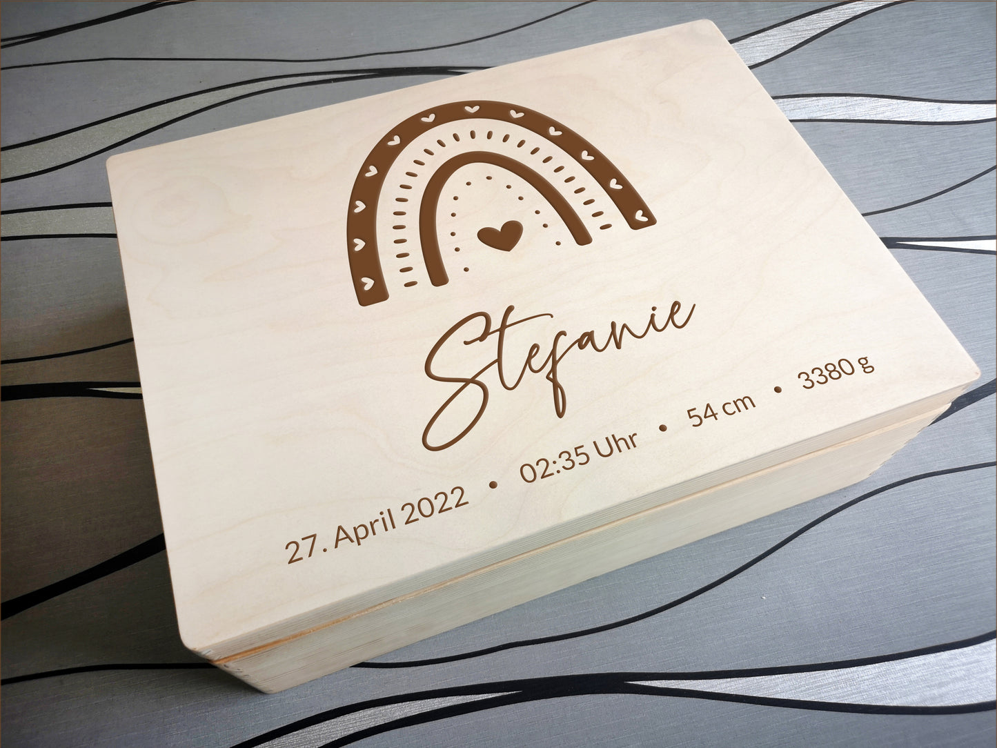 Personalized Memory Box For Newborn / Baby Shower Keepsake Box #1