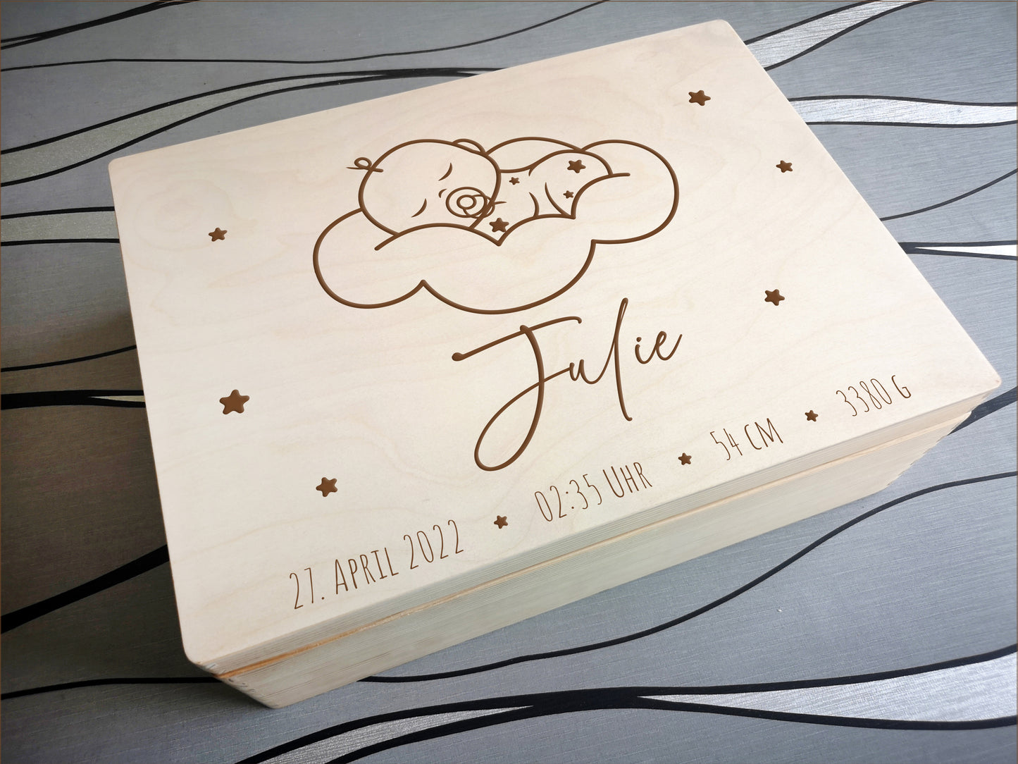 Personalized Memory Box For Newborn / Baby Shower Keepsake Box #2