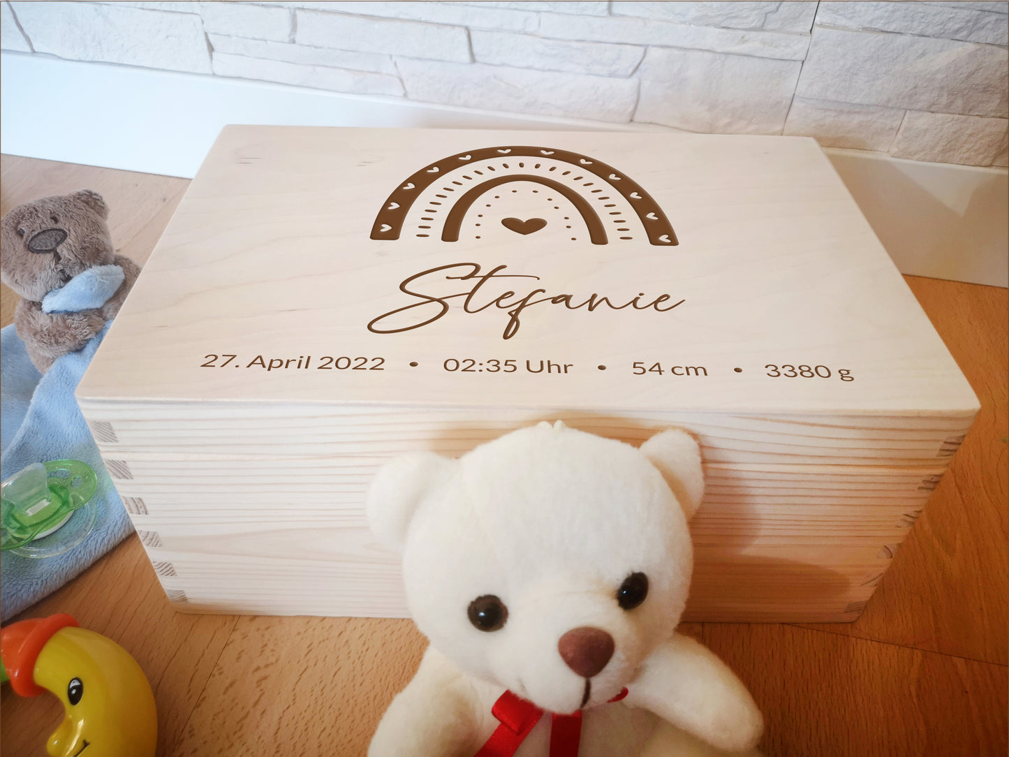 Personalized Memory Box For Newborn / Baby Shower Keepsake Box #1