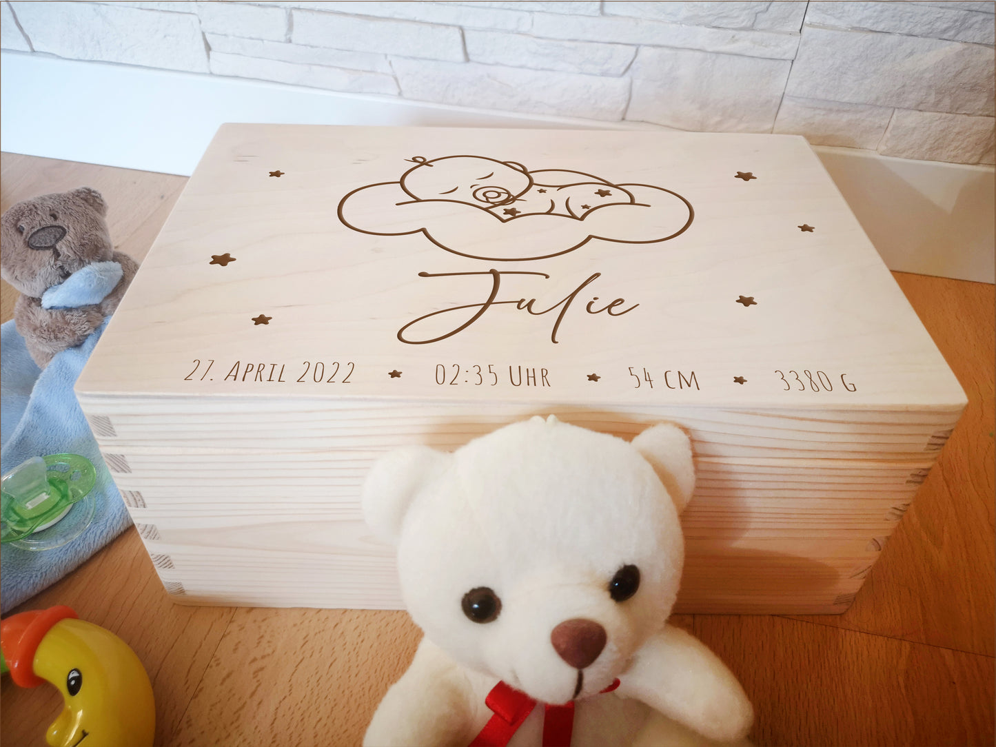 Personalized Memory Box For Newborn / Baby Shower Keepsake Box #2