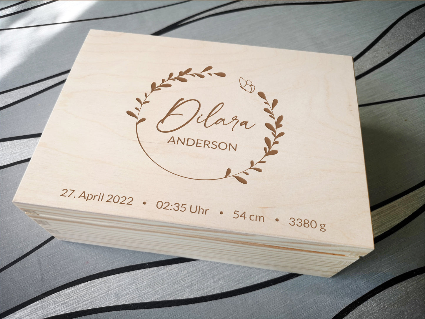 Personalized Memory Box For Newborn / Baby Shower Keepsake Box #6