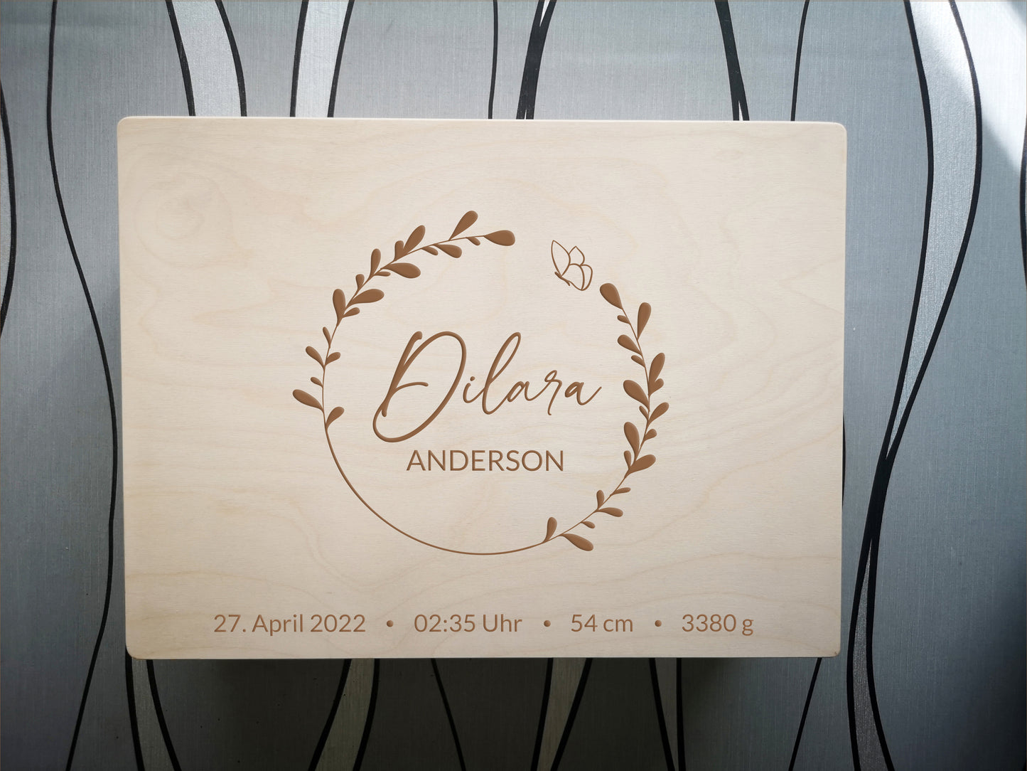 Personalized Memory Box For Newborn / Baby Shower Keepsake Box #6