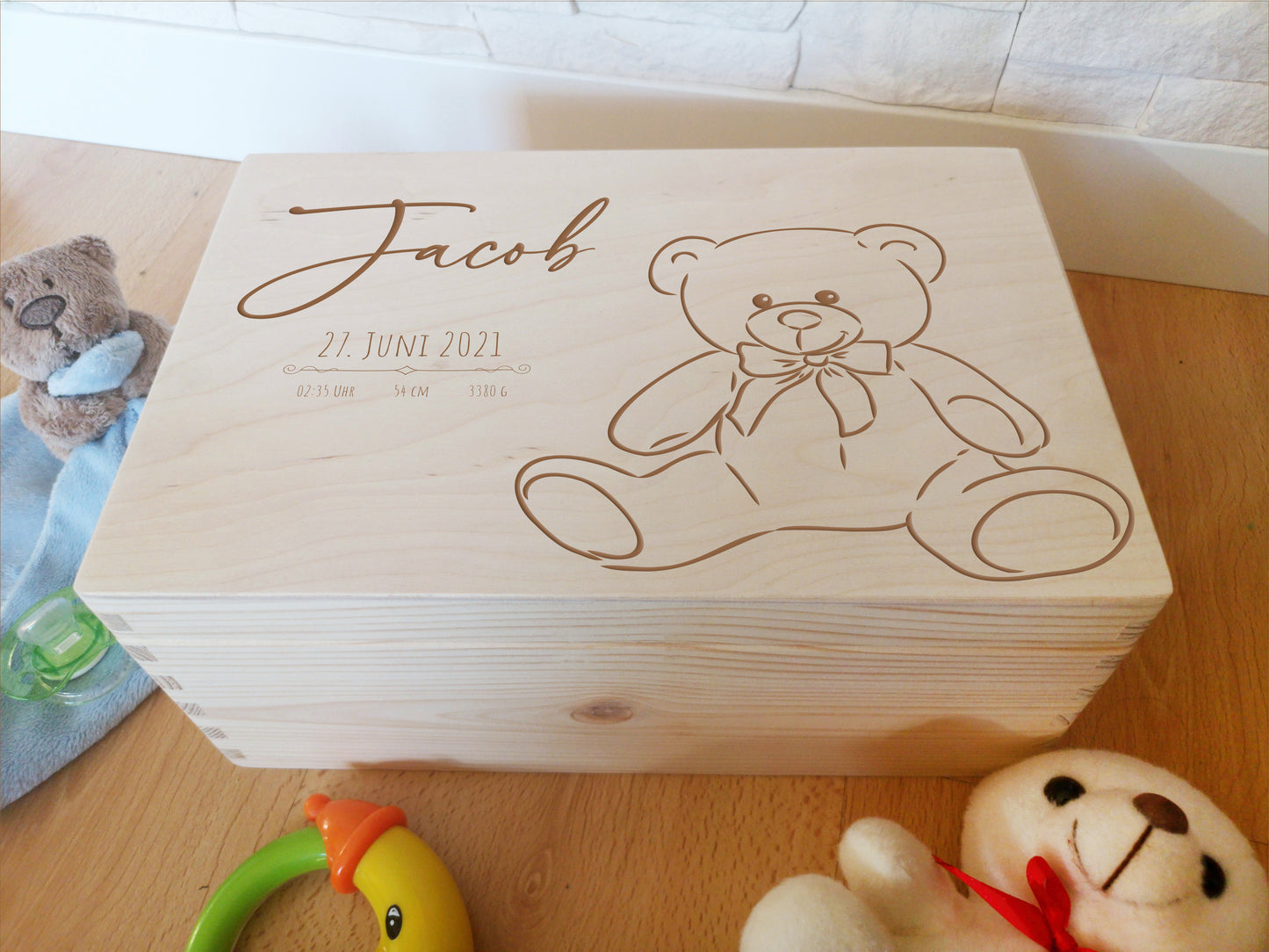 Personalized Memory Box For Newborn / Baby Shower Keepsake Box #17