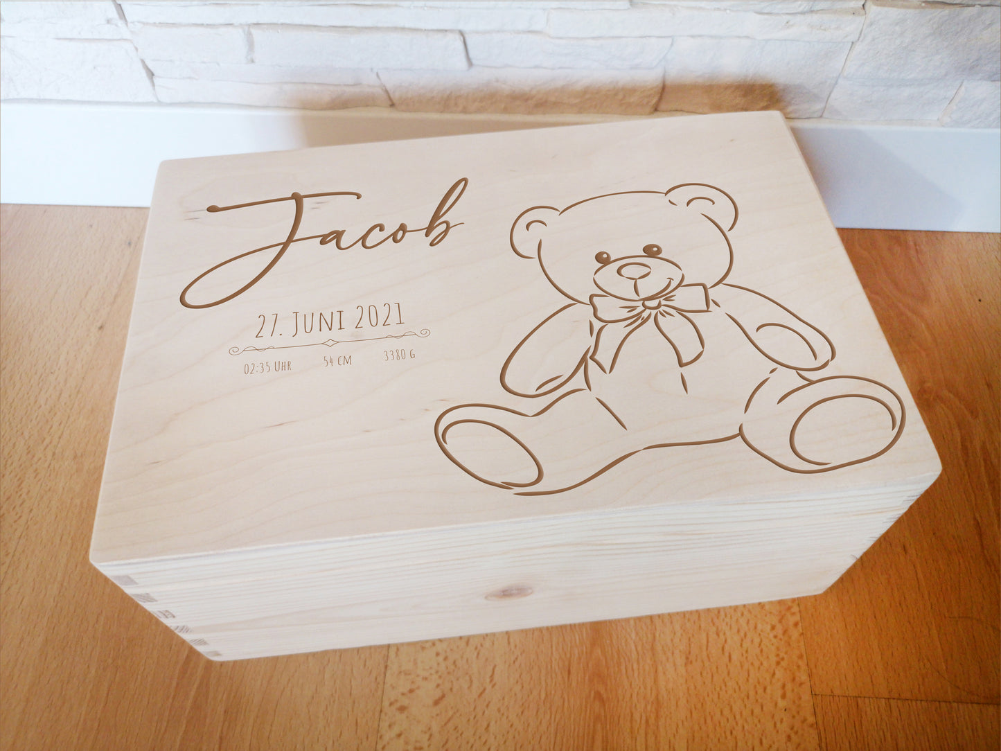 Personalized Memory Box For Newborn / Baby Shower Keepsake Box #17