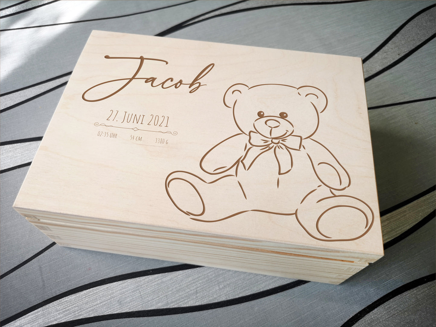 Personalized Memory Box For Newborn / Baby Shower Keepsake Box #17