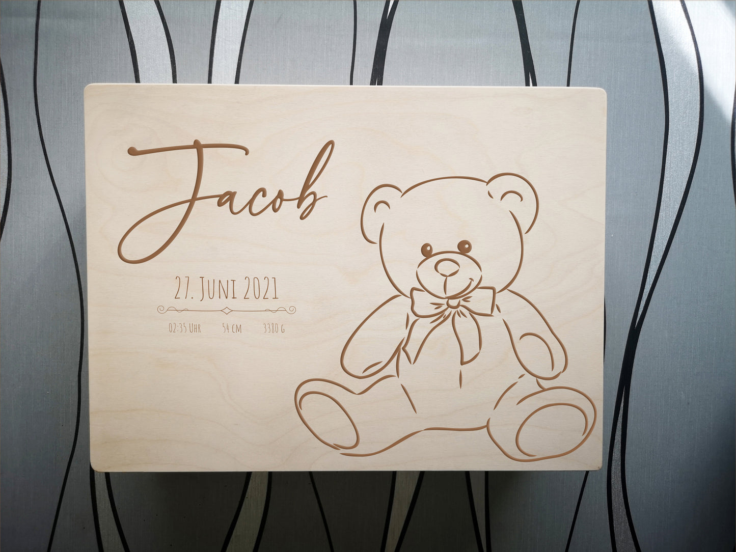 Personalized Memory Box For Newborn / Baby Shower Keepsake Box #17
