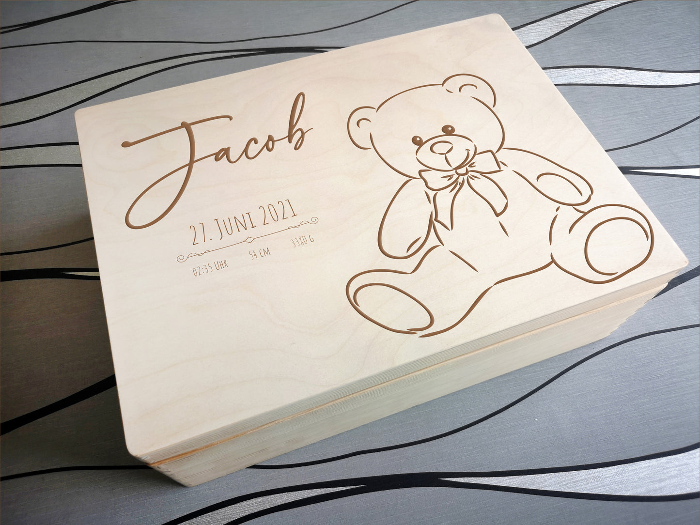 Personalized Memory Box For Newborn / Baby Shower Keepsake Box #17