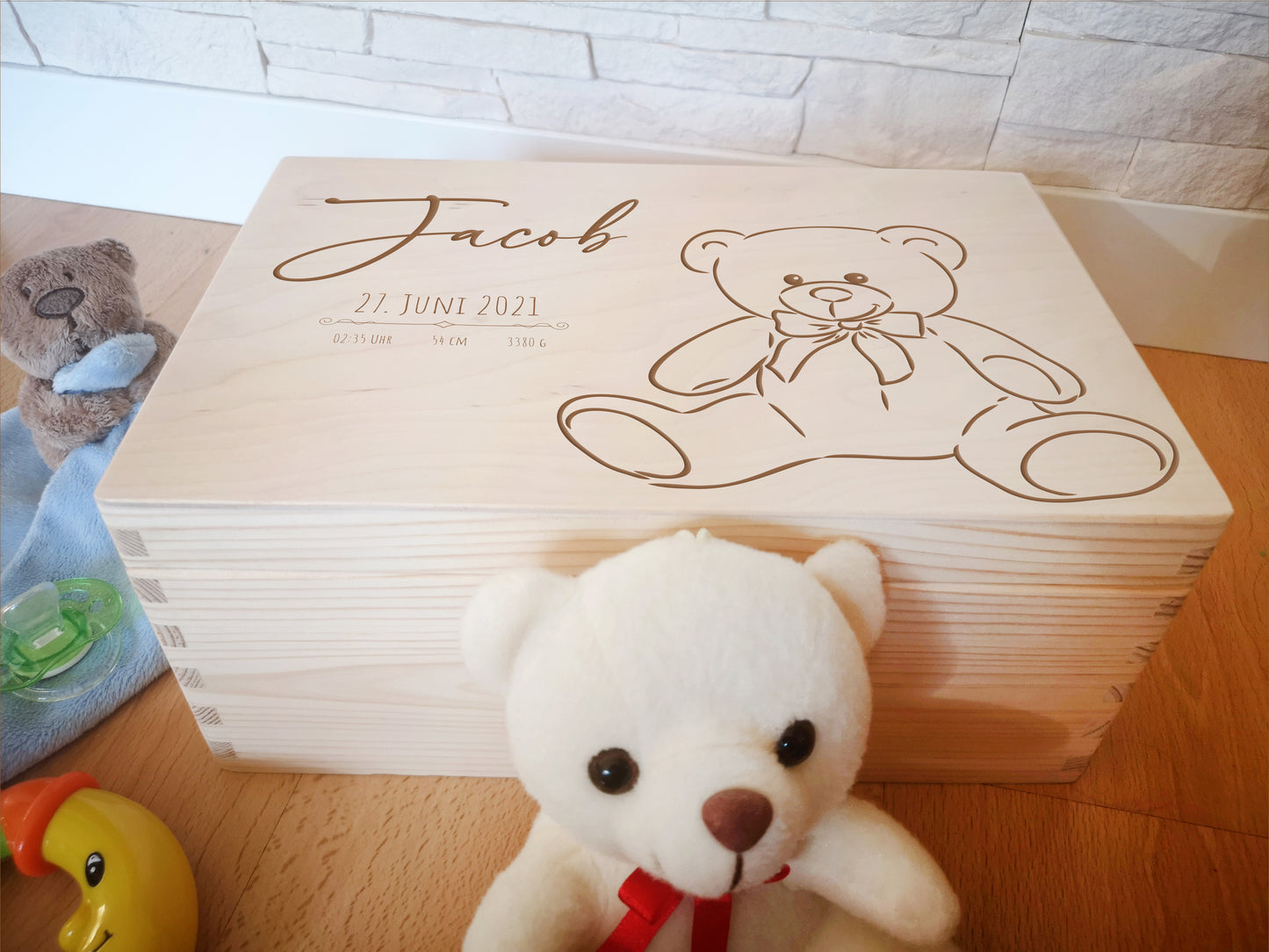 Personalized Memory Box For Newborn / Baby Shower Keepsake Box #17