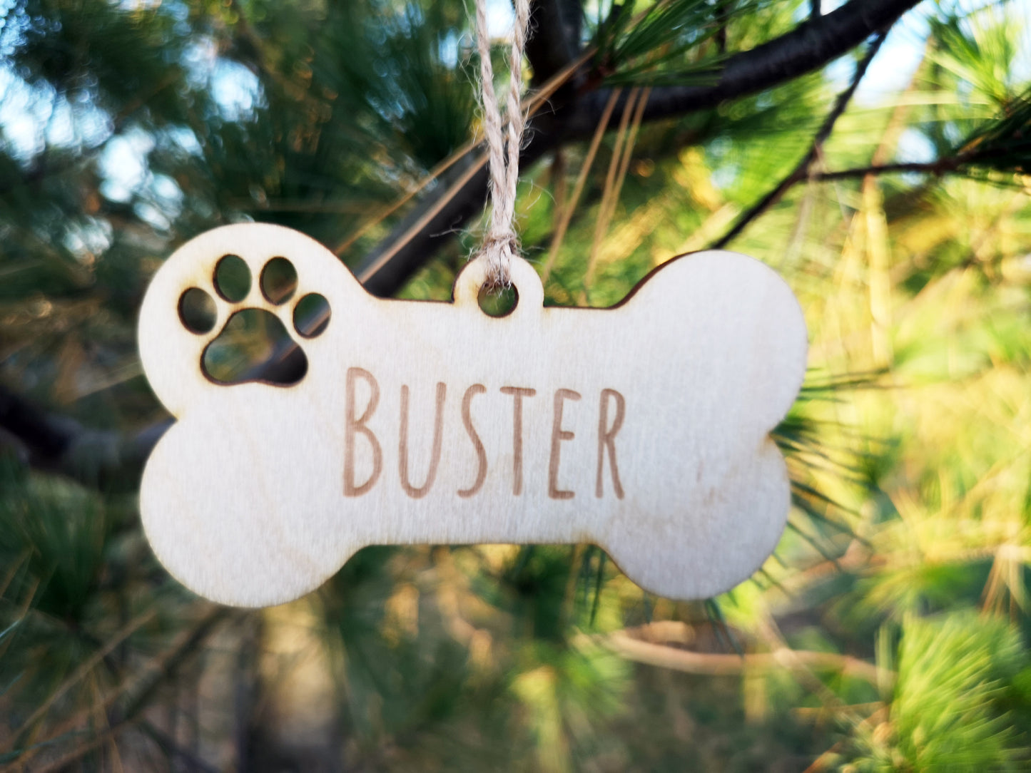 Bone - Dog Personalized Christmas Tree Baubles