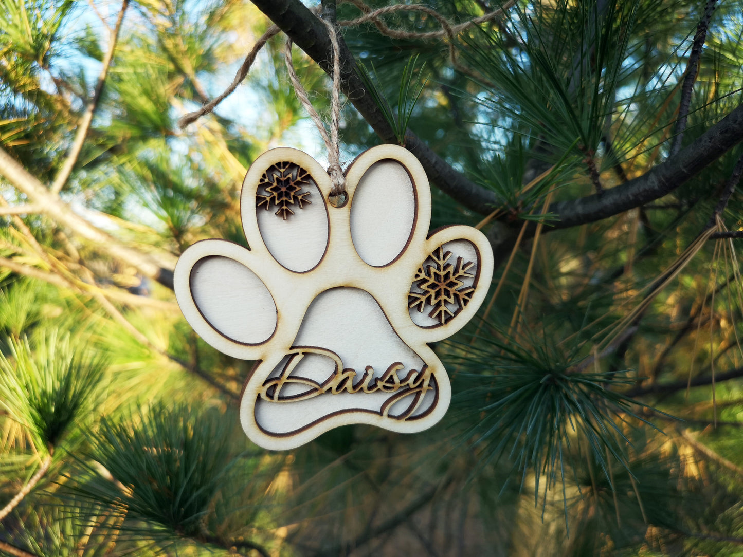Dog Paw - Dog Personalized Christmas Tree Baubles - 3D #1