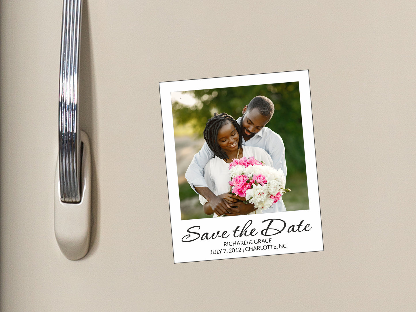 Save the date Personalized Photo Magnet #5 Polaroid