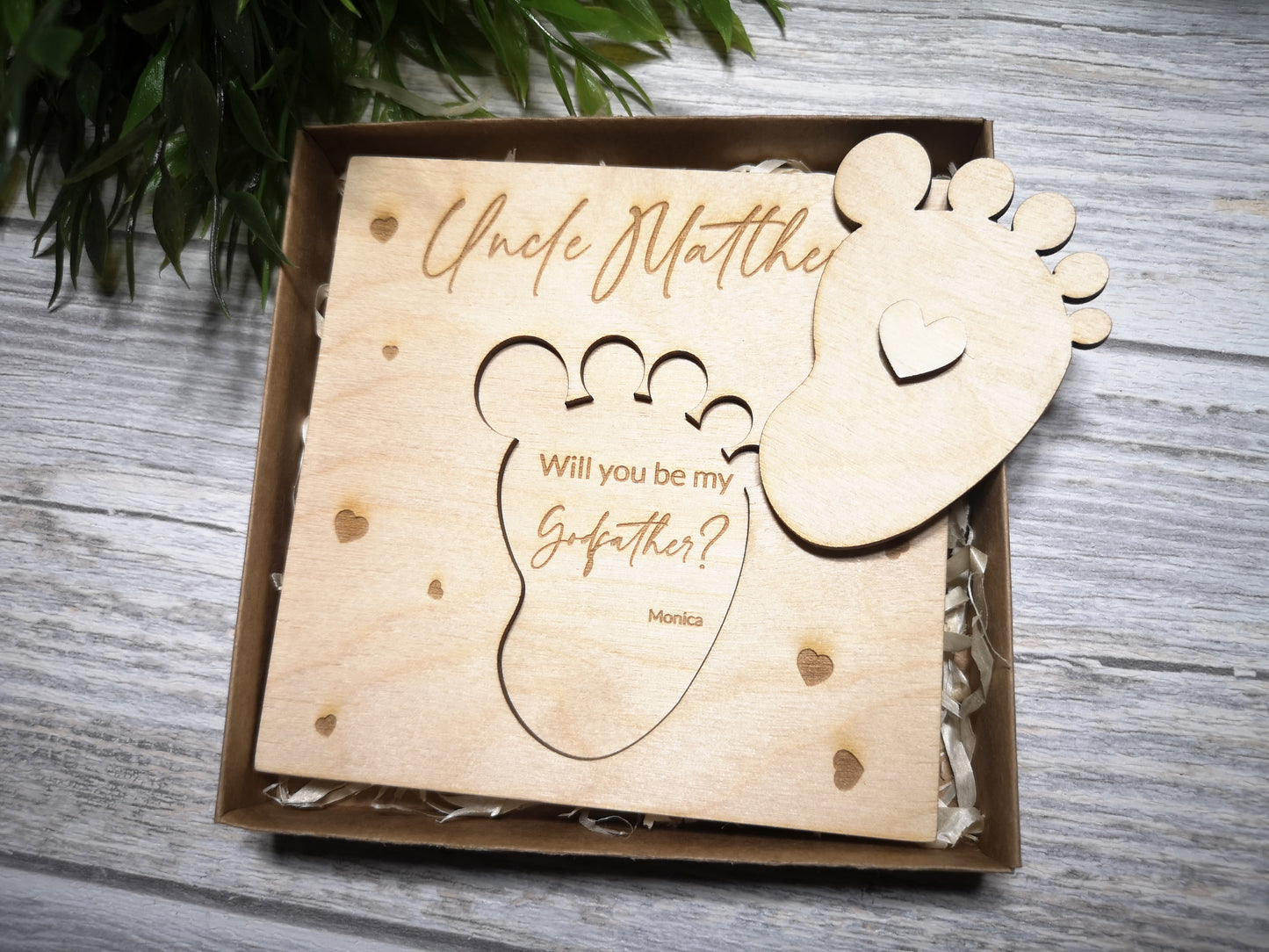 Godparents Invitation - Godmother Godfather Ask - Foot #1