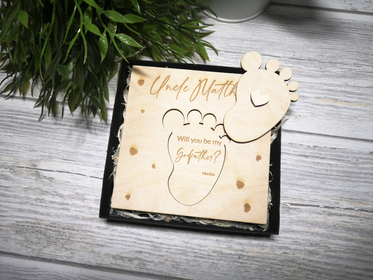 Godparents Invitation - Godmother Godfather Ask - Foot #1