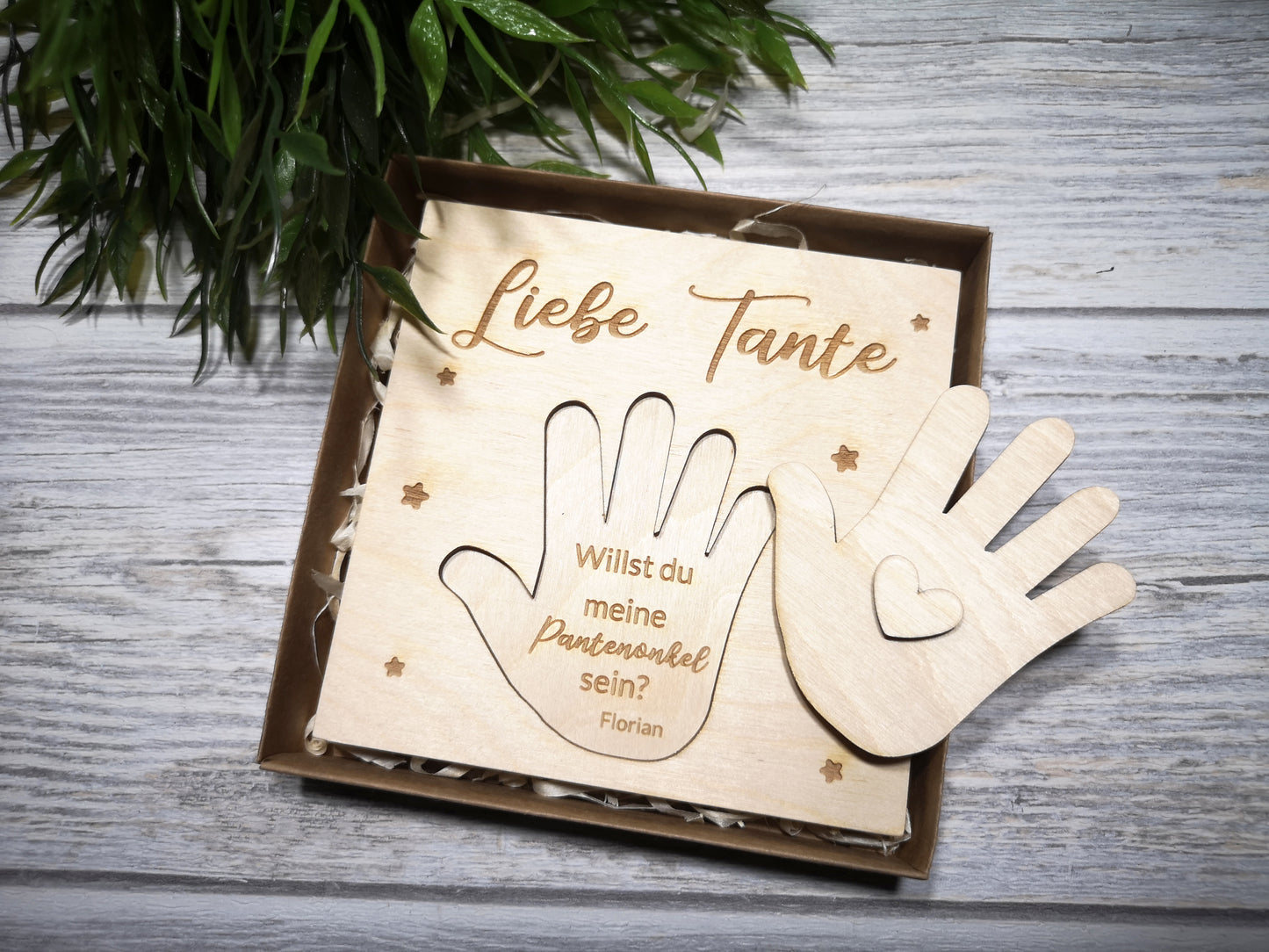 Godparents Invitation - Godmother Godfather Ask - Hand