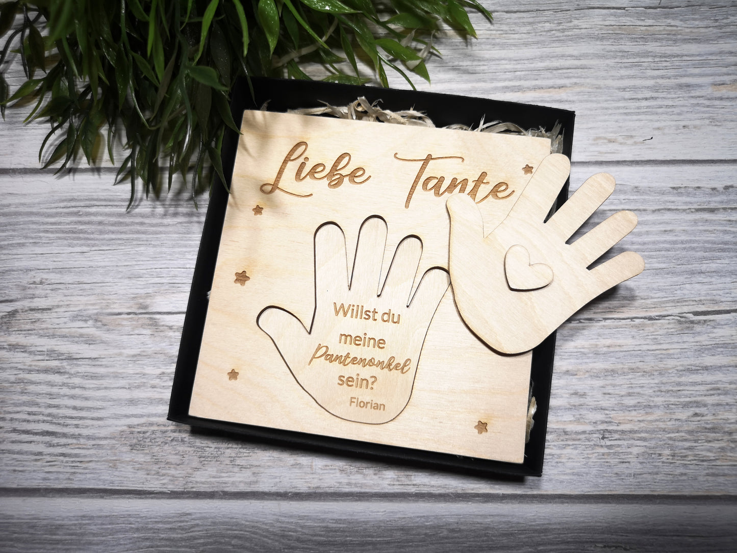 Godparents Invitation - Godmother Godfather Ask - Hand