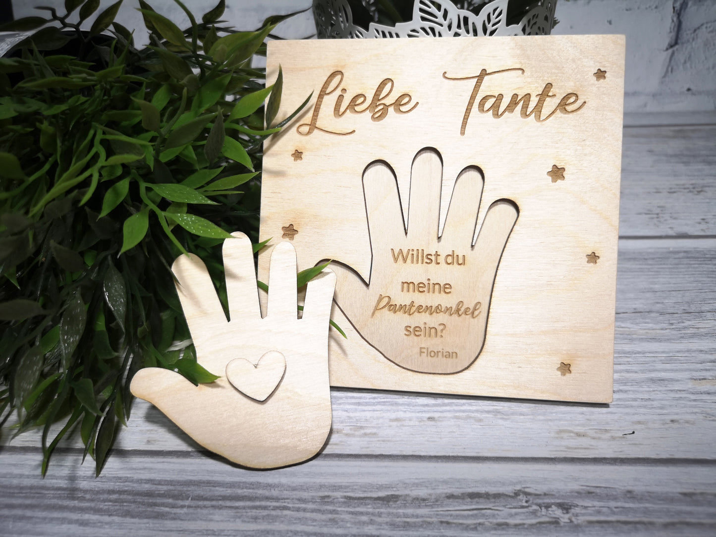 Godparents Invitation - Godmother Godfather Ask - Hand