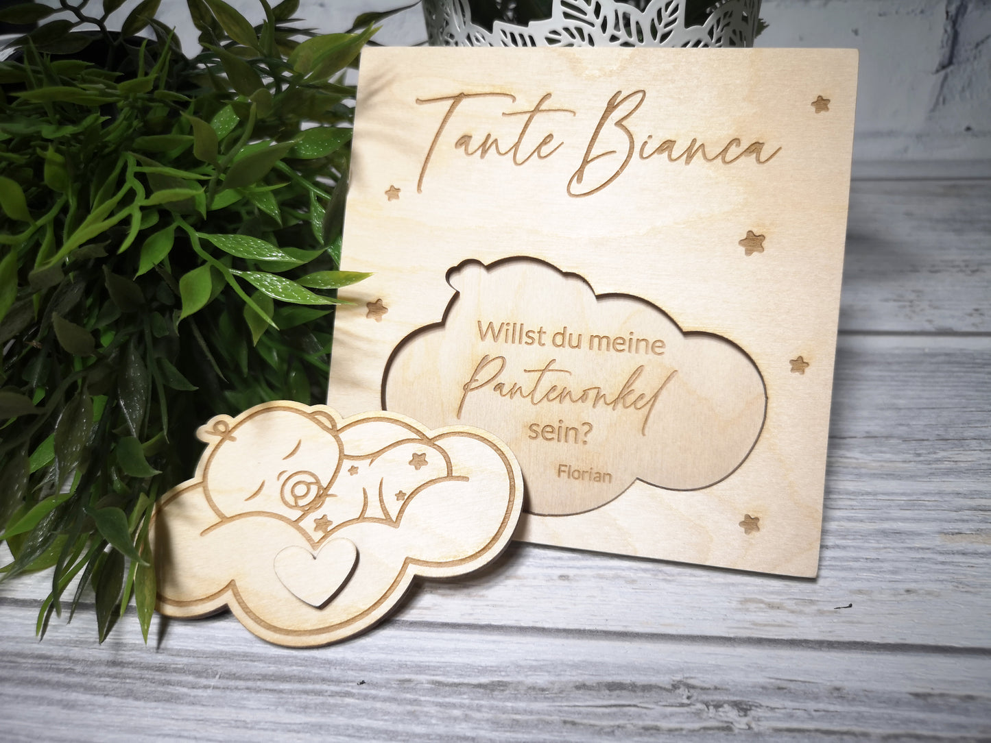 Godparents Invitation - Godmother Godfather Ask | Elegant and Personalized Baptism Invitation - Baby