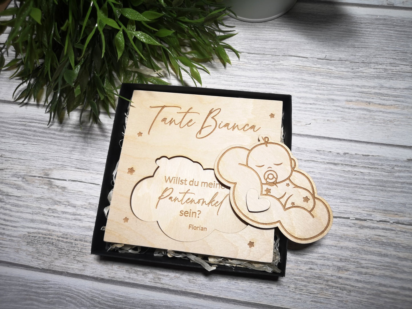 Godparents Invitation - Godmother Godfather Ask | Elegant and Personalized Baptism Invitation - Baby