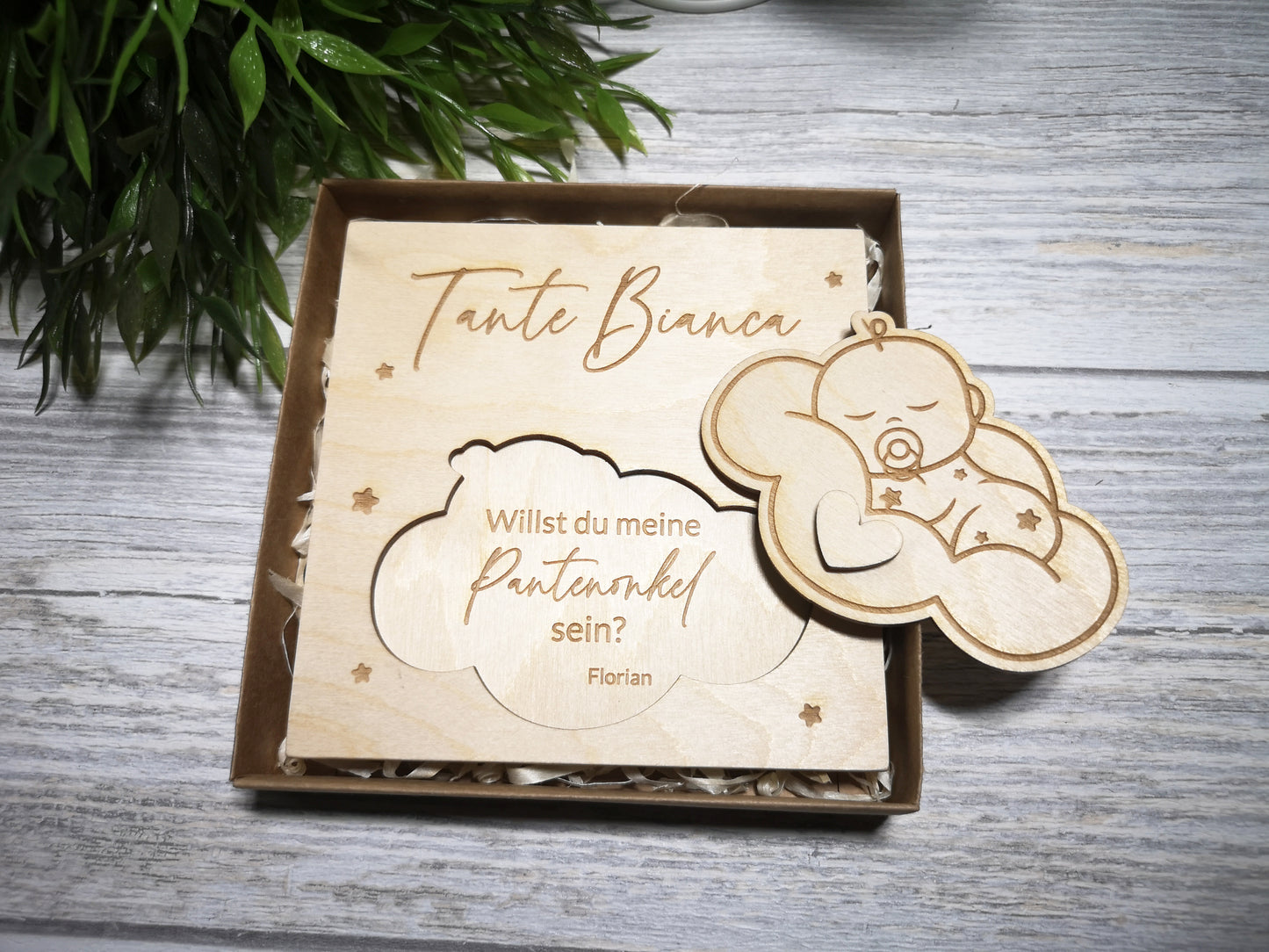 Godparents Invitation - Godmother Godfather Ask | Elegant and Personalized Baptism Invitation - Baby