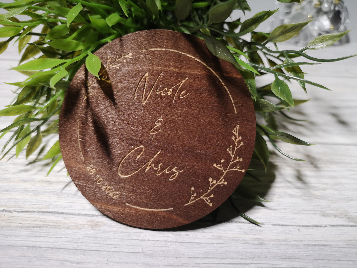 Personalized Wedding Coaster Favors For Quests #1