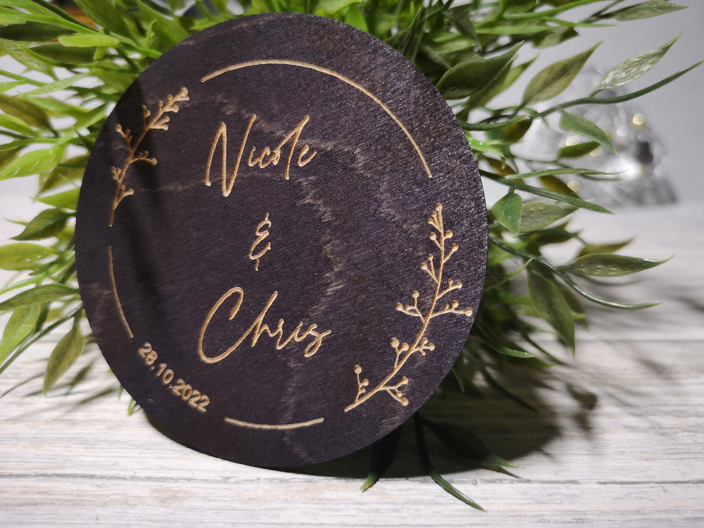 Personalized Wedding Coaster Favors For Quests #1
