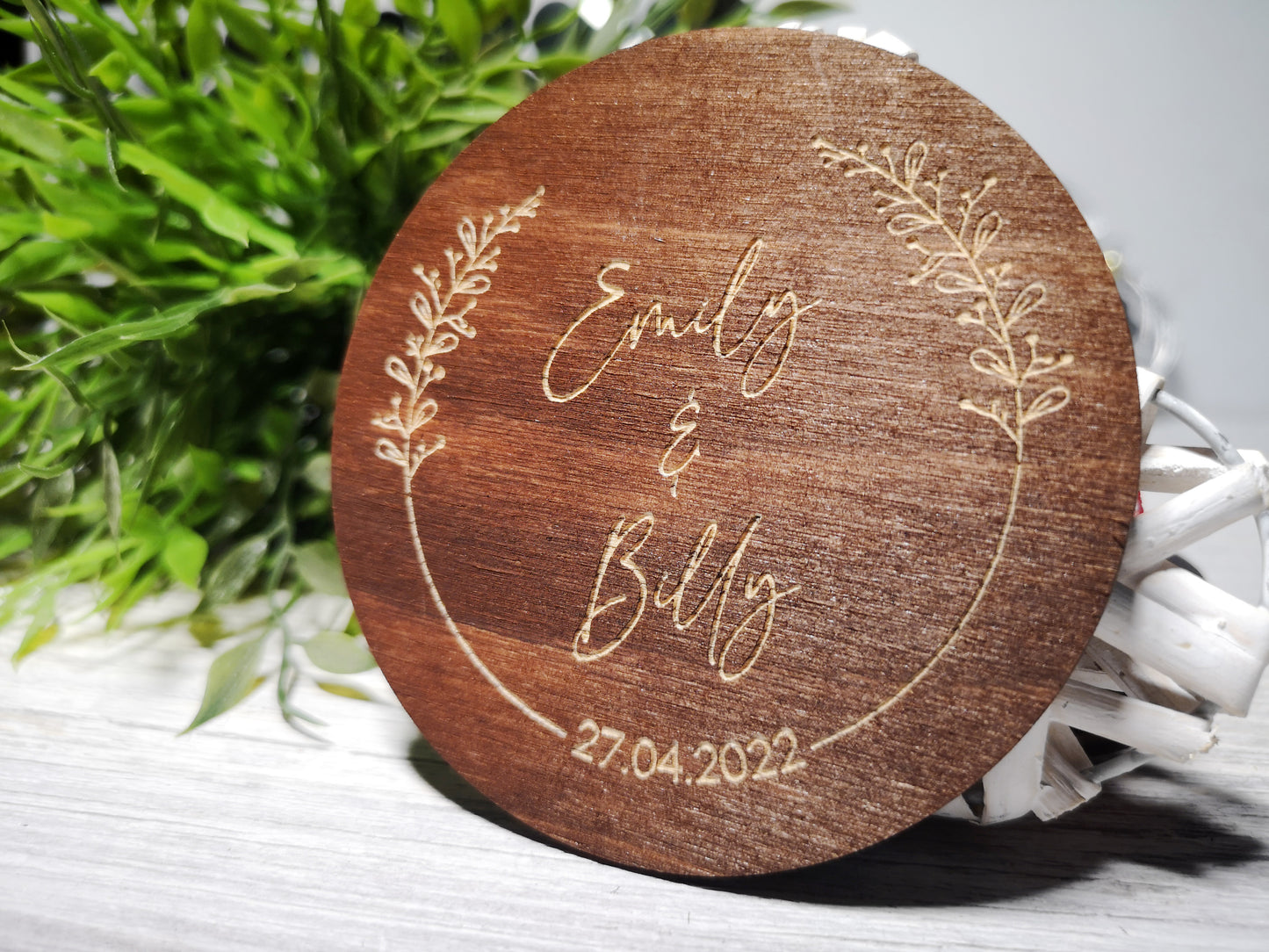 Personalized Wedding Coaster Favors For Quests #2