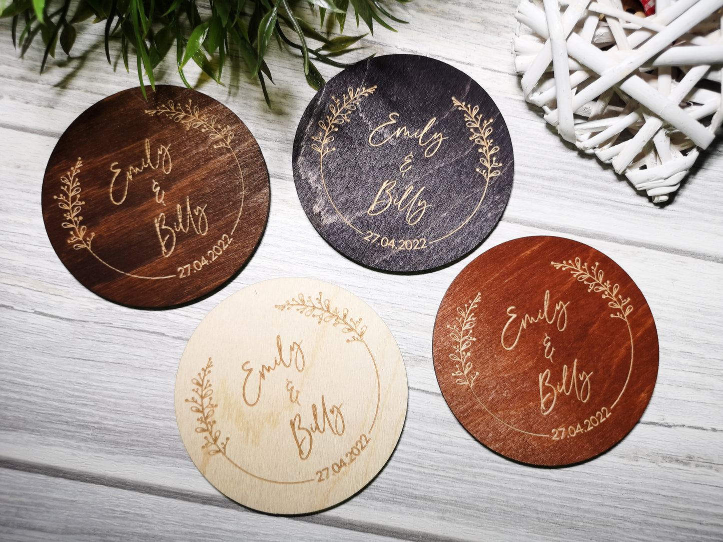 Personalized Wedding Coaster Favors For Quests #2