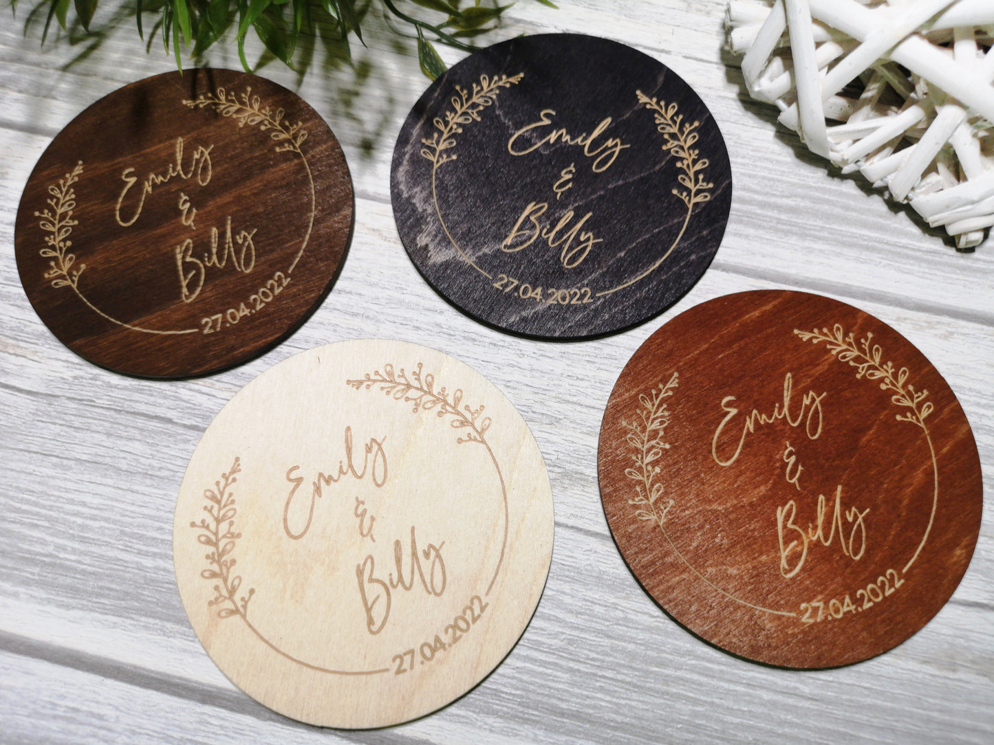 Personalized Wedding Coaster Favors For Quests #2