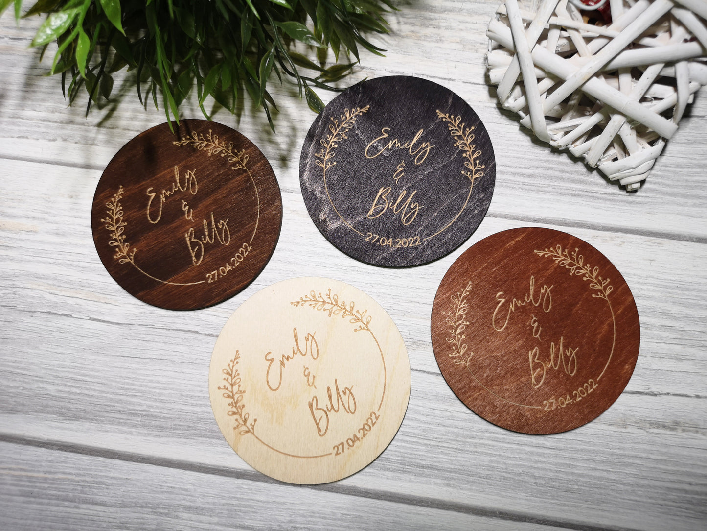 Personalized Wedding Coaster Favors For Quests #2