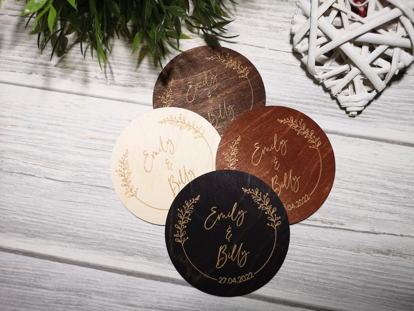 Personalized Wedding Coaster Favors For Quests #2