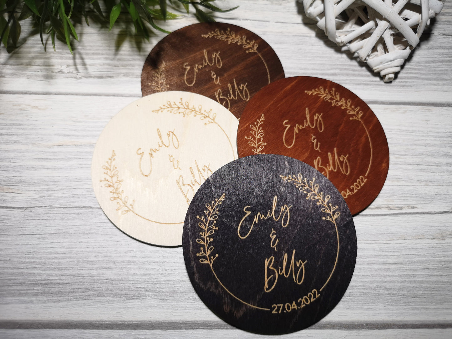 Personalized Wedding Coaster Favors For Quests #2