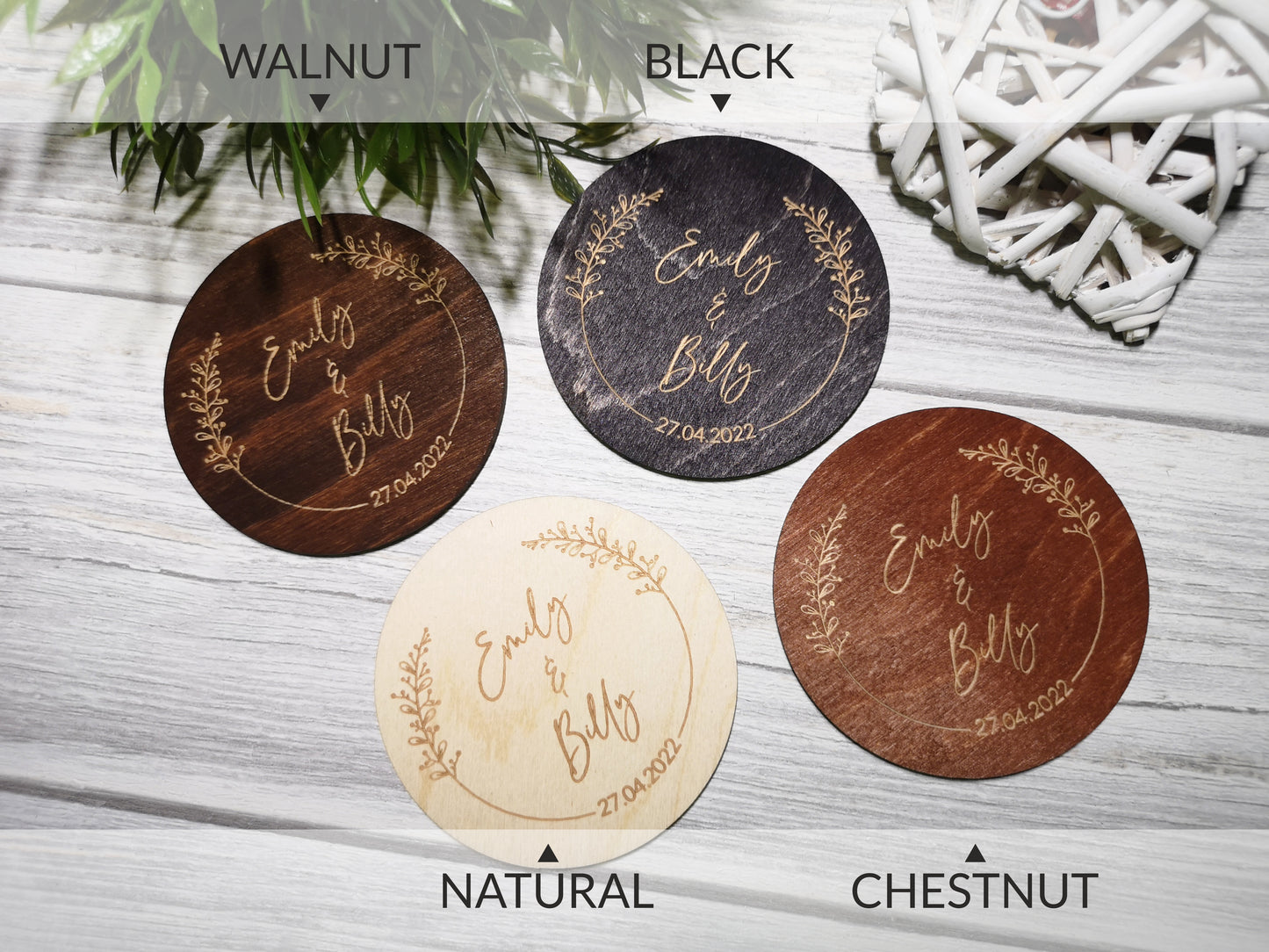 Personalized Wedding Coaster Favors For Quests #2