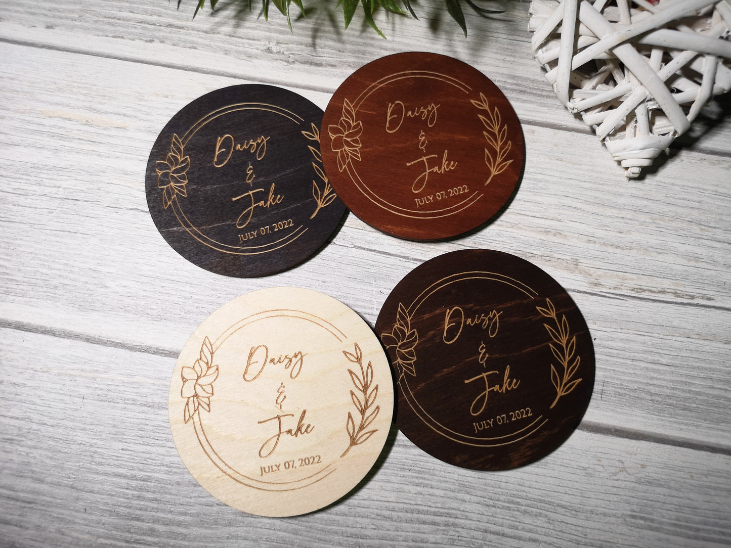Personalized Wedding Coaster Favors For Quests #3