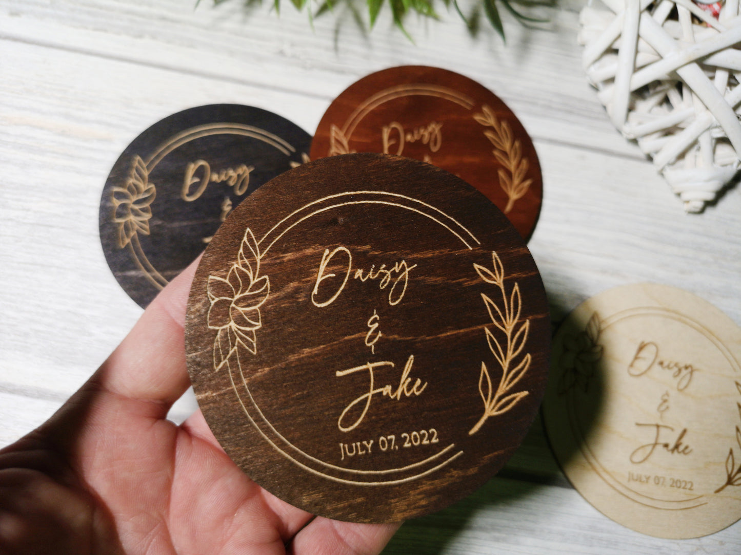 Personalized Wedding Coaster Favors For Quests #3