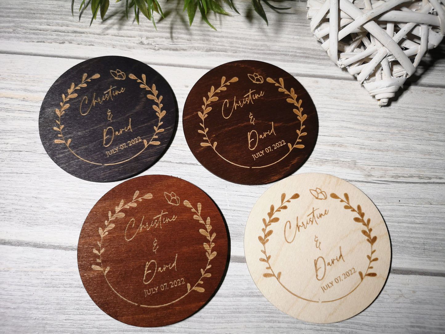 Personalized Wedding Coaster Favors For Quests #4