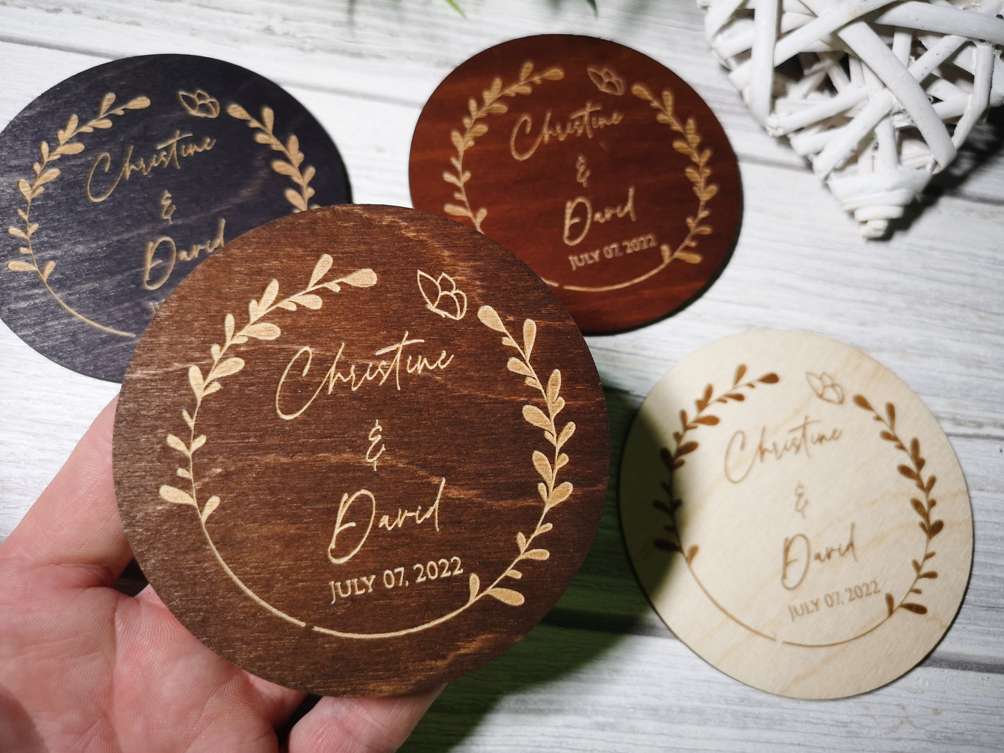 Personalized Wedding Coaster Favors For Quests #4
