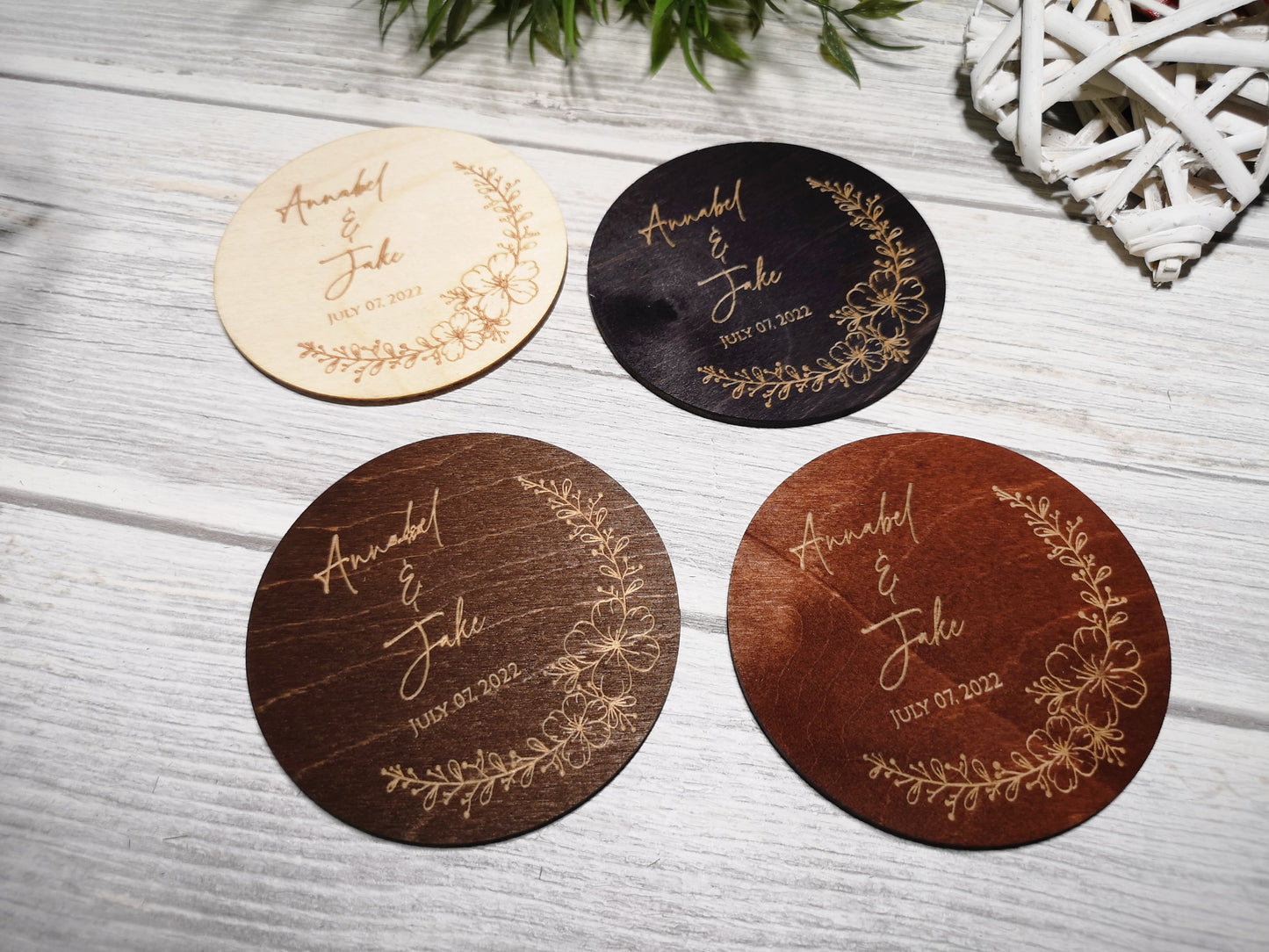 Personalized Wedding Coaster Favors For Quests #5
