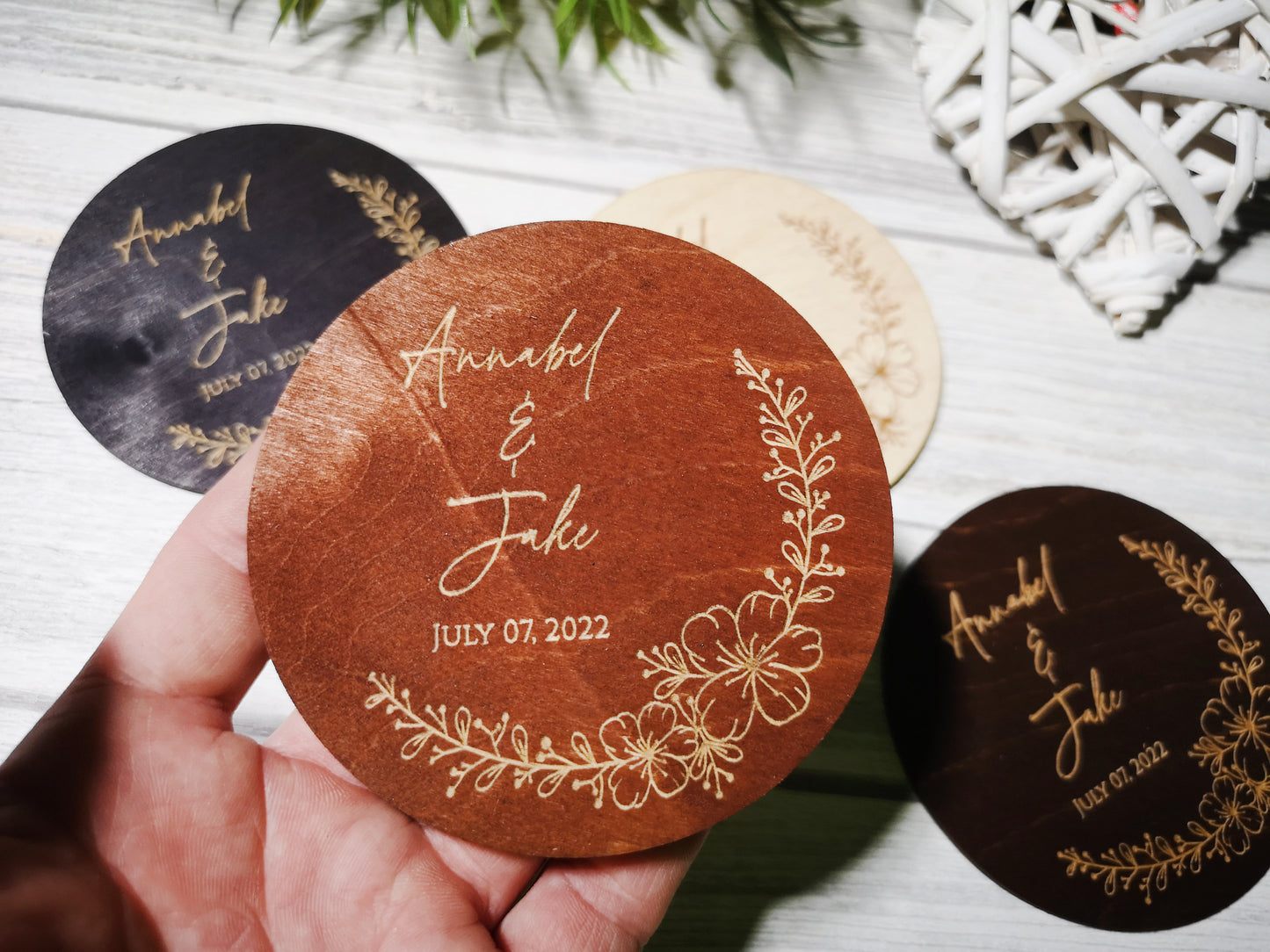 Personalized Wedding Coaster Favors For Quests #5