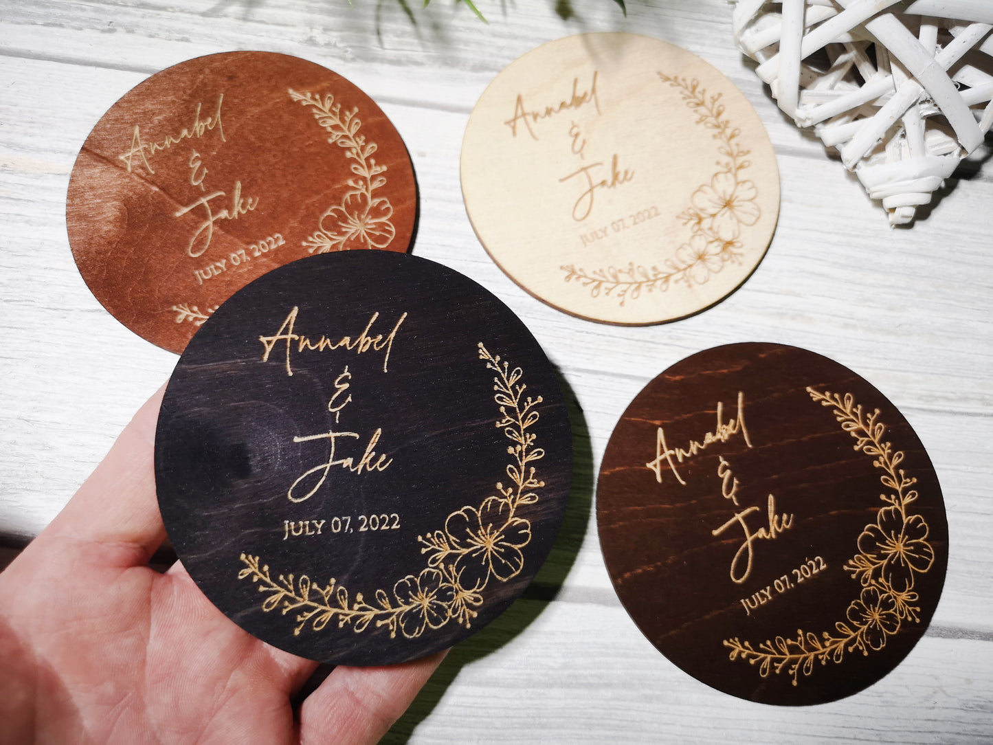 Personalized Wedding Coaster Favors For Quests #5
