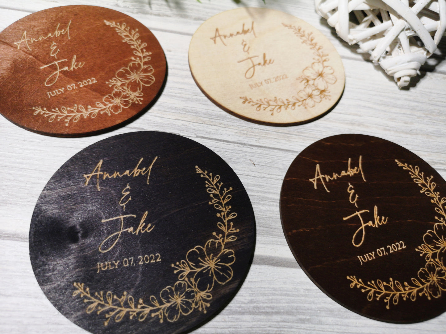 Personalized Wedding Coaster Favors For Quests #5
