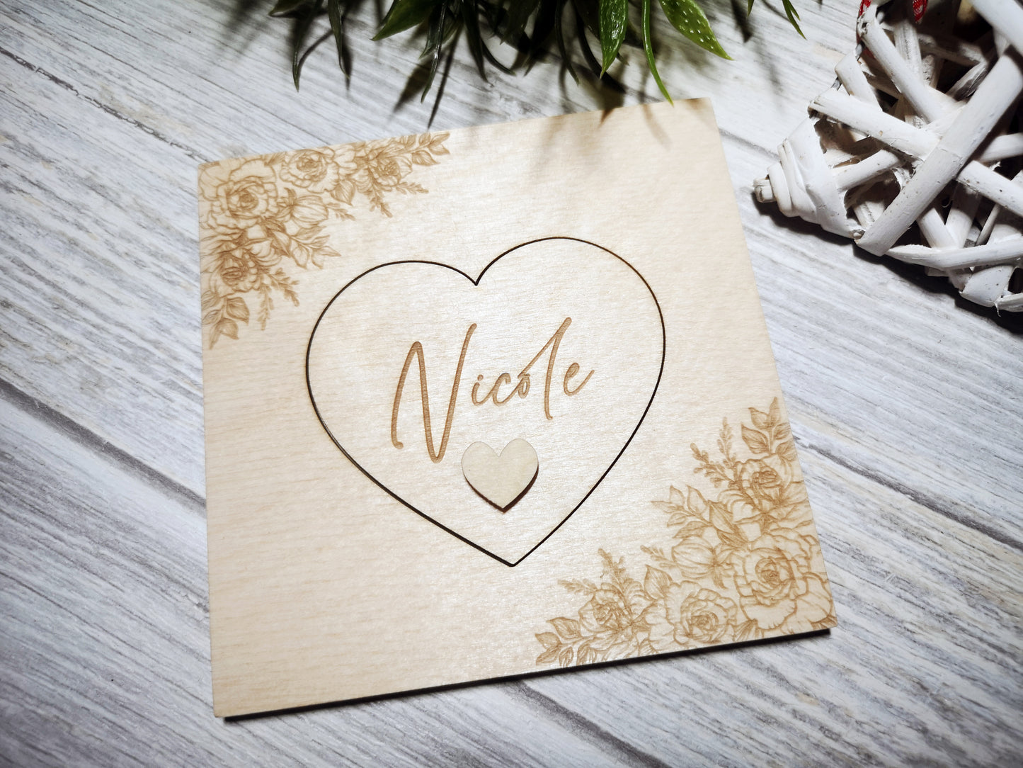 Will you be my Bridesmaid / Maid of Honor Proposal - Wooden Engraved Card #2