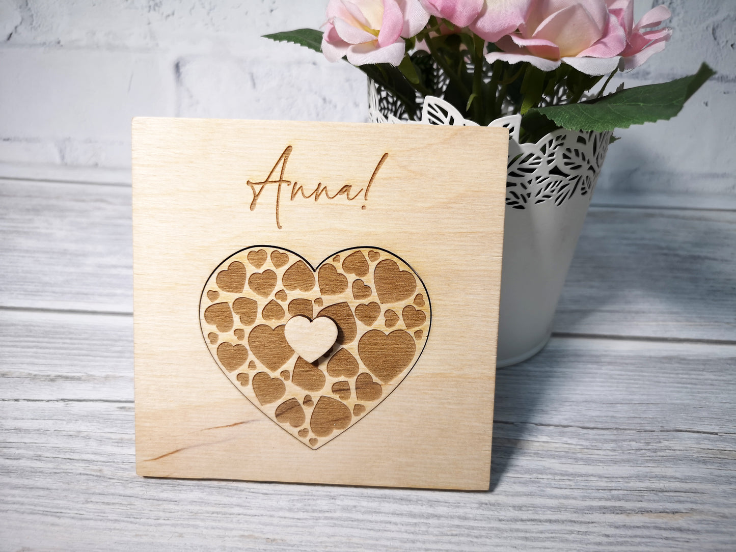 Will you be my Bridesmaid / Maid of Honor Proposal - Wooden Engraved Card #3