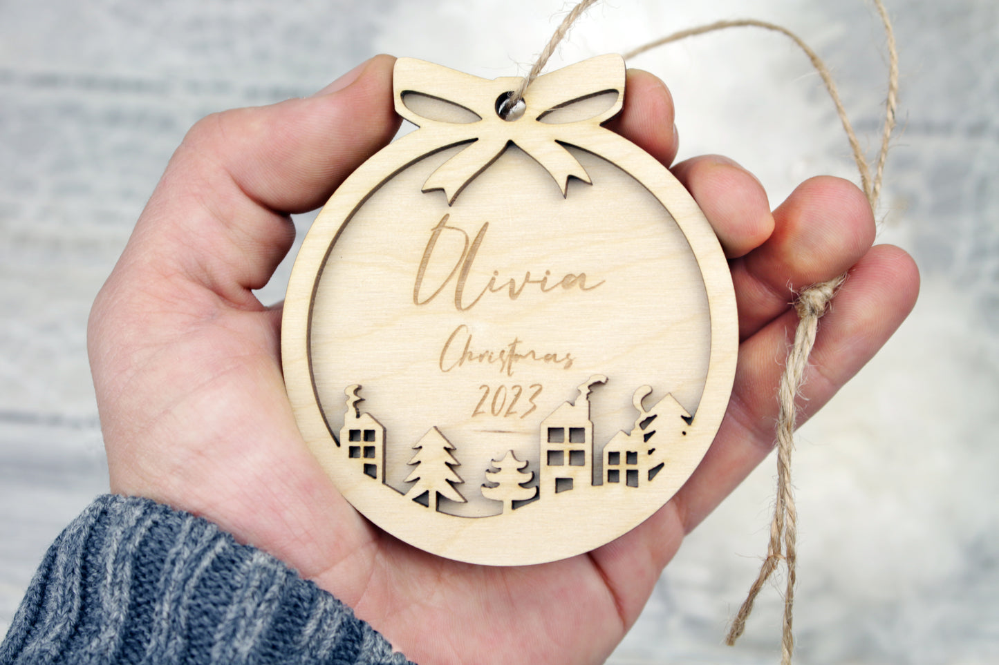 Village - Personalized Christmas Tree Baubles