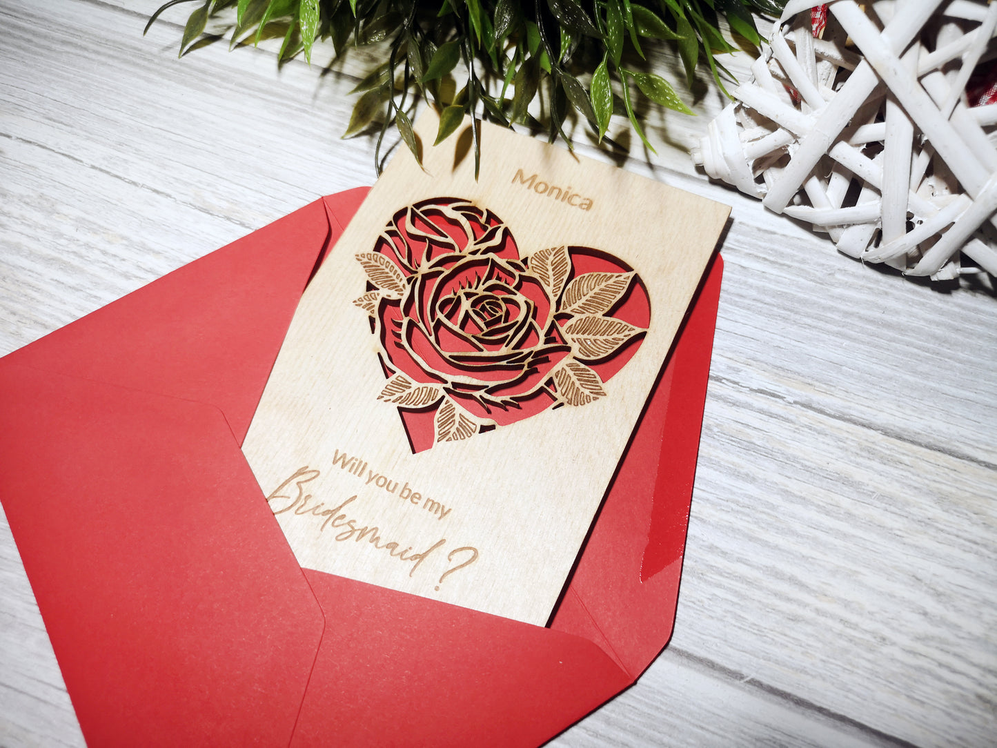 Will you be my Bridesmaid / Maid of Honor Proposal Card #1