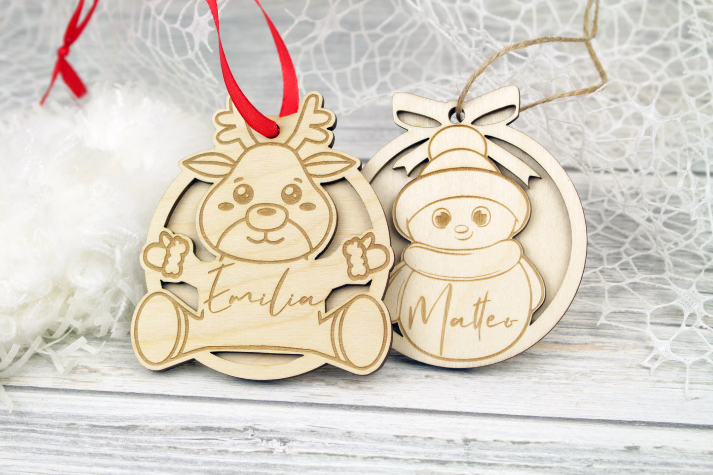 Reindeer - Personalized Christmas Tree Baubles