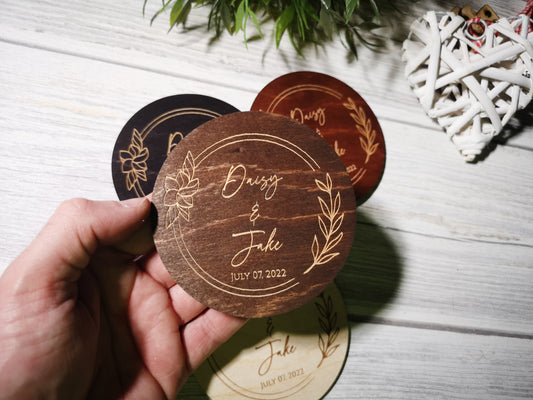 Personalized Wedding Coaster Favors For Quests #3