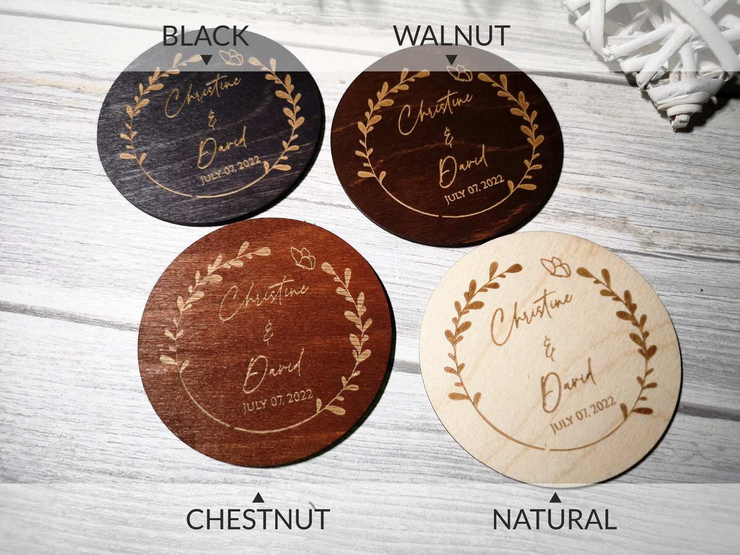 Personalized Wedding Coaster Favors For Quests #4